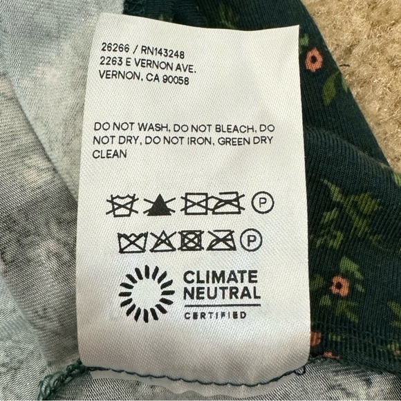 Reformation Anjeline Coriander Greeb Floral Mini Dress Size Medium - Picture 14 of 14